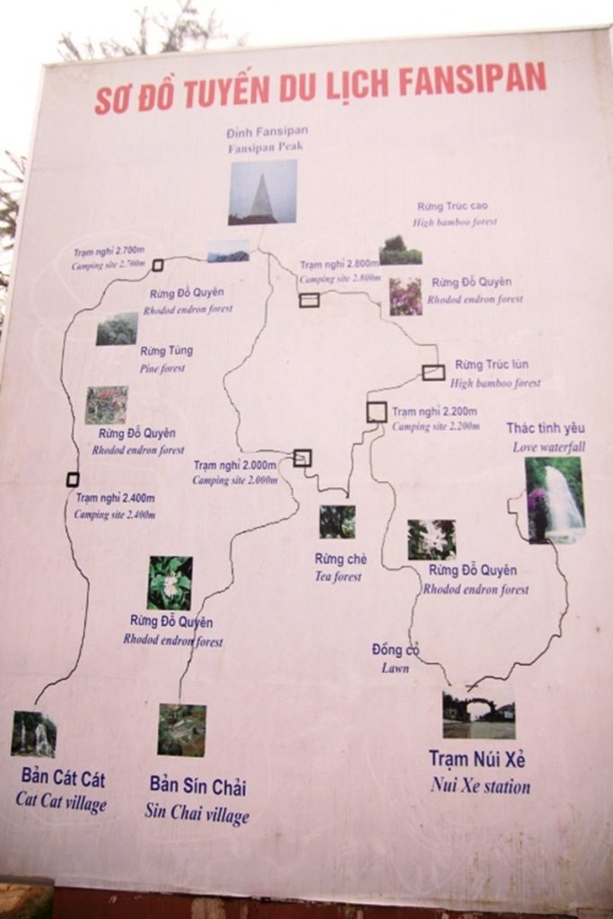 sơ đồ trekking Fansipan