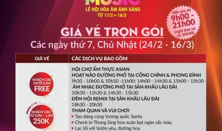 Giá vé Thiên đường bảo sơn cuối tuần từ 24 tháng 2 đến 16 tháng 3 2018