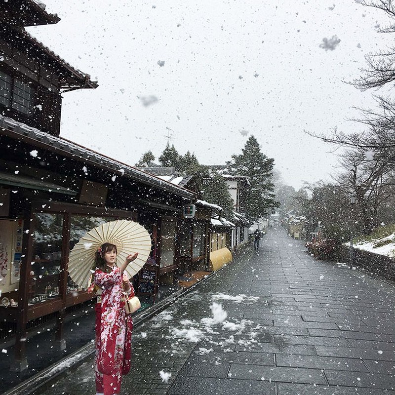 Tinh khôi mùa tuyết rơi tại cố đô Tokyo ﻿