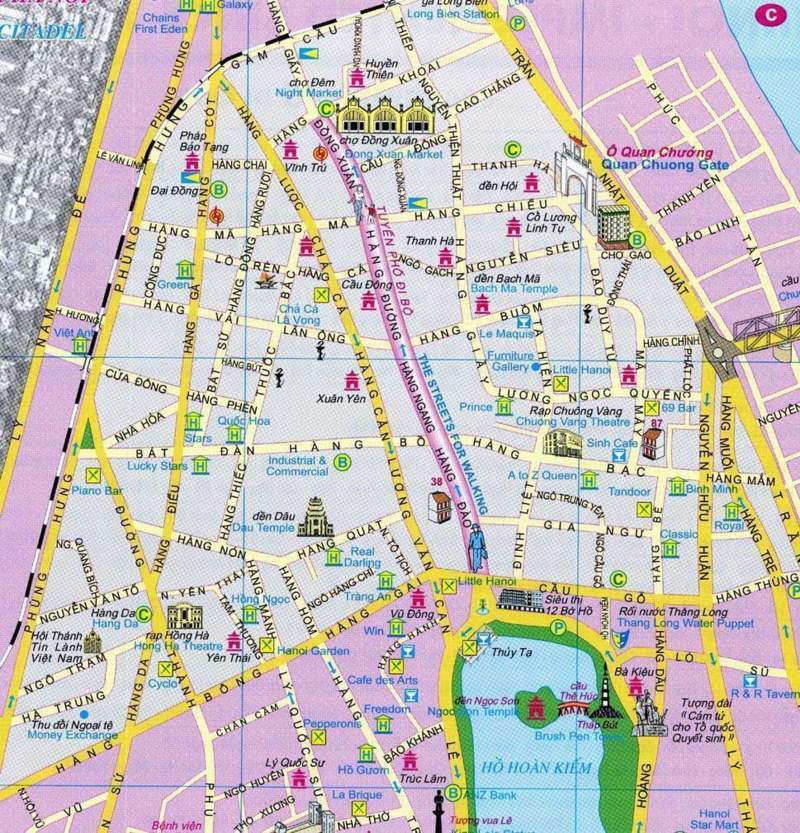 Bản đồ toàn cảnh 36 phố phường Hà Nội