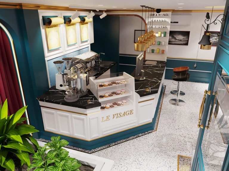 LE VISAGE – Tiệm cà phê phong cách Pháp vẽ chibi miễn phí cho khách hàng