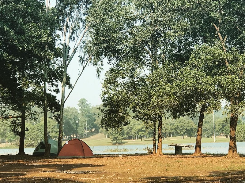 Cắm trại ở Đồng Mô
